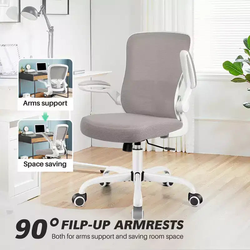 Chaise de bureau ergonomique, support lombaire réglable, tissu en maille respirant, durable et fiable