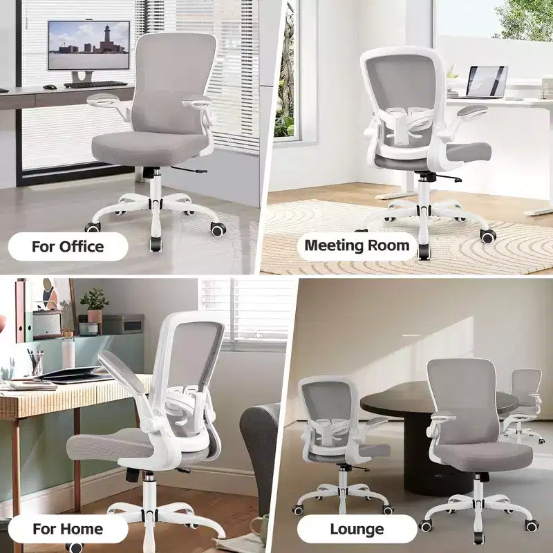 Chaise de bureau ergonomique, support lombaire réglable, tissu en maille respirant, durable et fiable