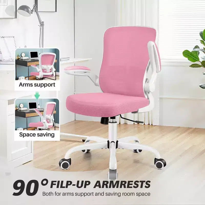 Chaise de bureau ergonomique, support lombaire réglable, tissu en maille respirant, durable et fiable