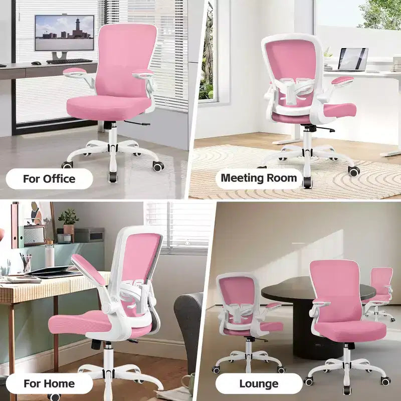 Chaise de bureau ergonomique, support lombaire réglable, tissu en maille respirant, durable et fiable
