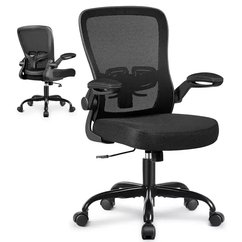 Chaise de bureau ergonomique, support lombaire réglable, tissu en maille respirant, durable et fiable