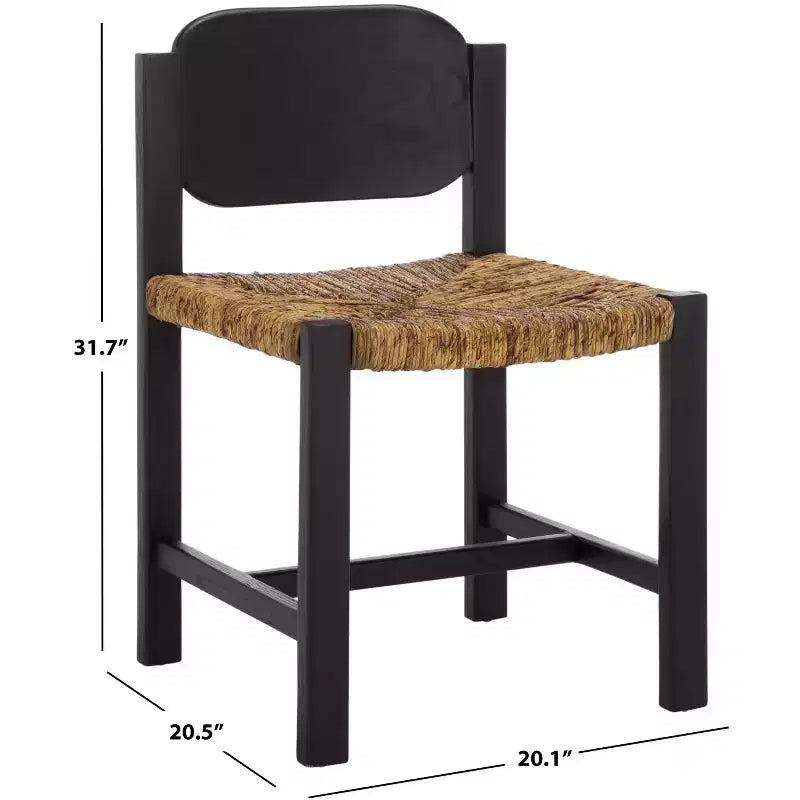 Chaise de salle à manger - Bananier naturel/Noir