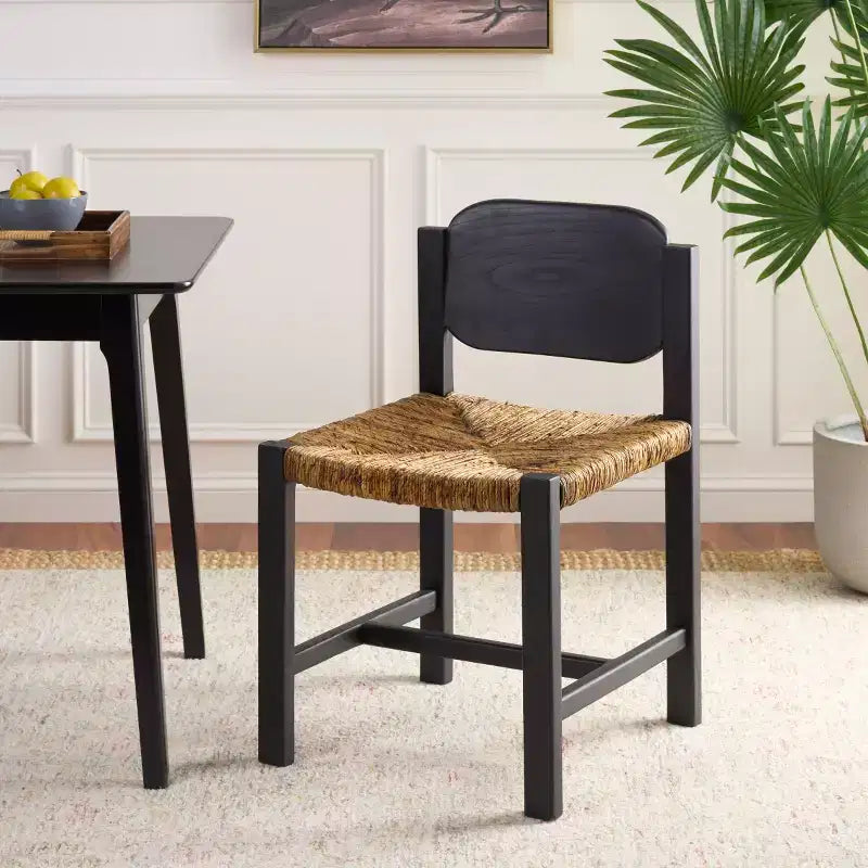 Chaise de salle à manger - Bananier naturel/Noir