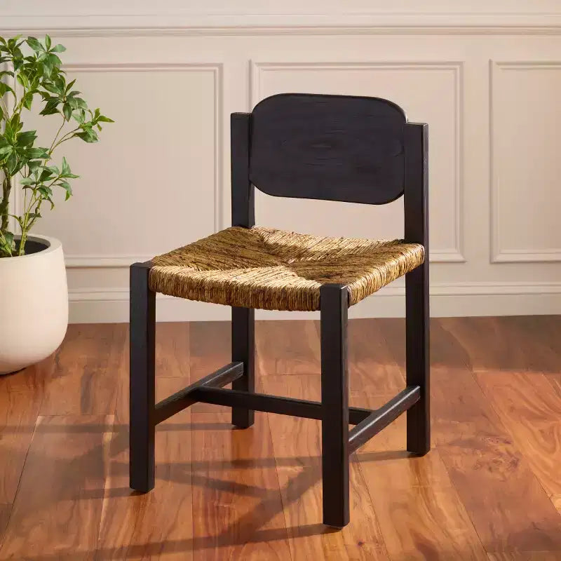 Chaise de salle à manger - Bananier naturel/Noir