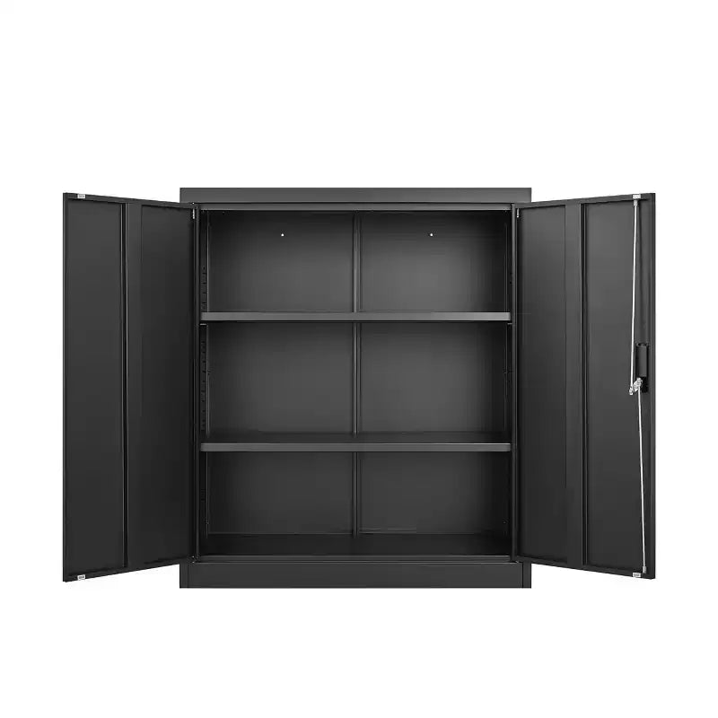 Organisateur de dossiers de rangement 36H, armoire en acier avec serrures de porte et 2 étagères réglables, utilisation multi-scènes