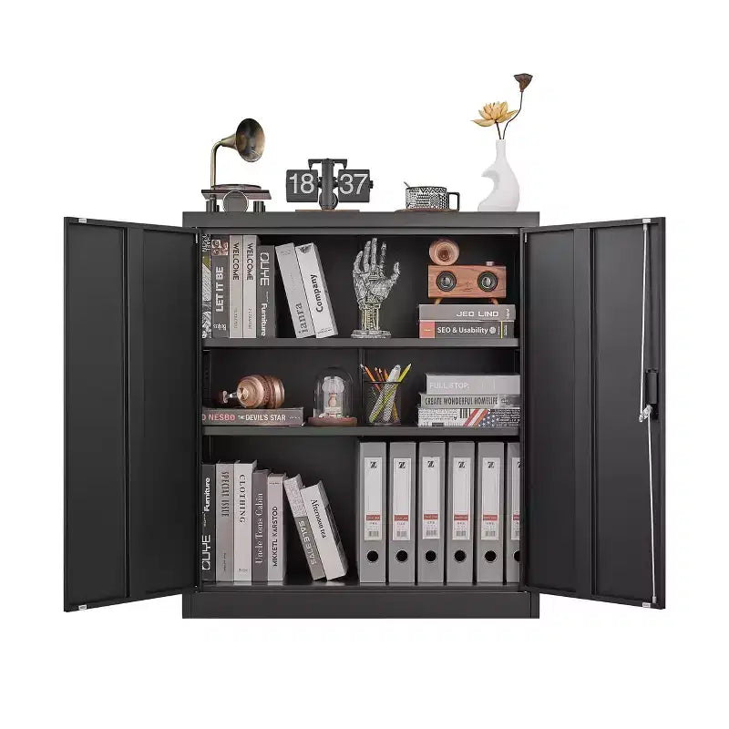 Organisateur de dossiers de rangement 36H, armoire en acier avec serrures de porte et 2 étagères réglables, utilisation multi-scènes