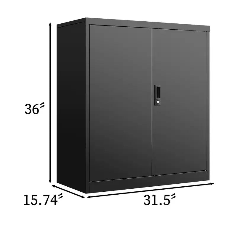 Organisateur de dossiers de rangement 36H, armoire en acier avec serrures de porte et 2 étagères réglables, utilisation multi-scènes