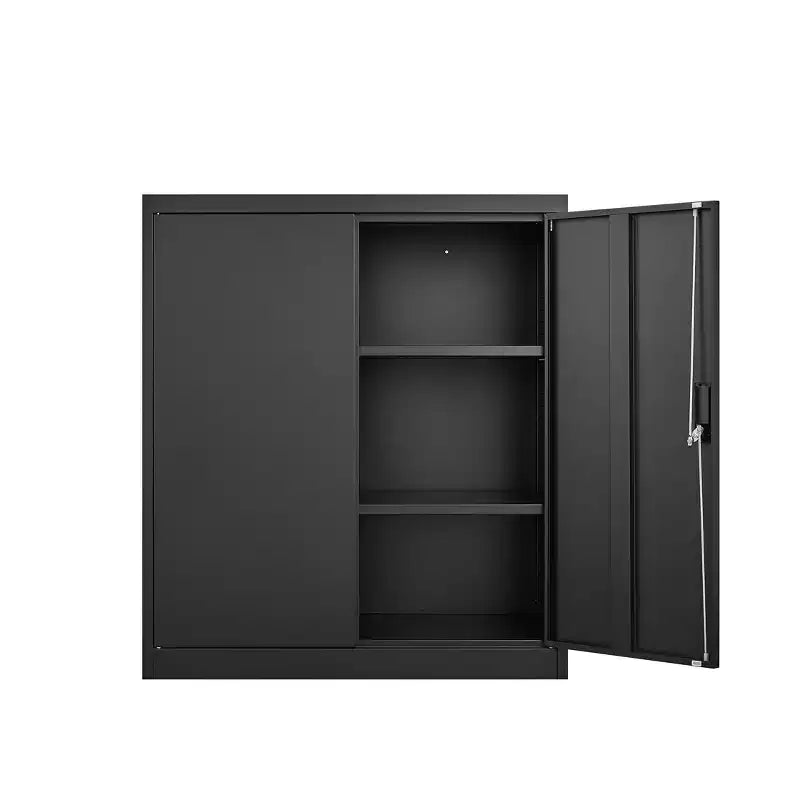 Organisateur de dossiers de rangement 36H, armoire en acier avec serrures de porte et 2 étagères réglables, utilisation multi-scènes