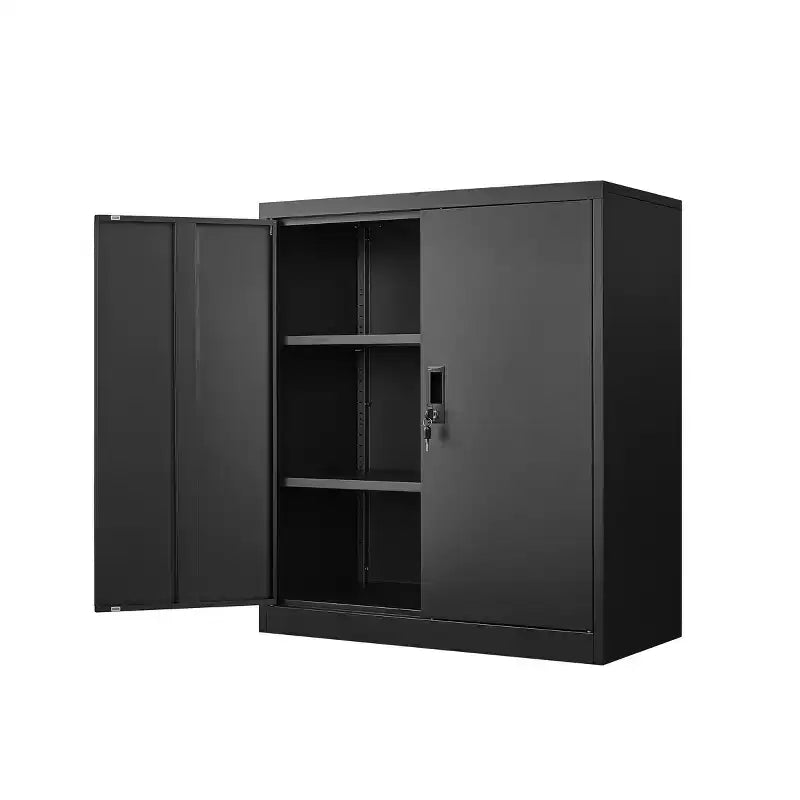 Organisateur de dossiers de rangement 36H, armoire en acier avec serrures de porte et 2 étagères réglables, utilisation multi-scènes