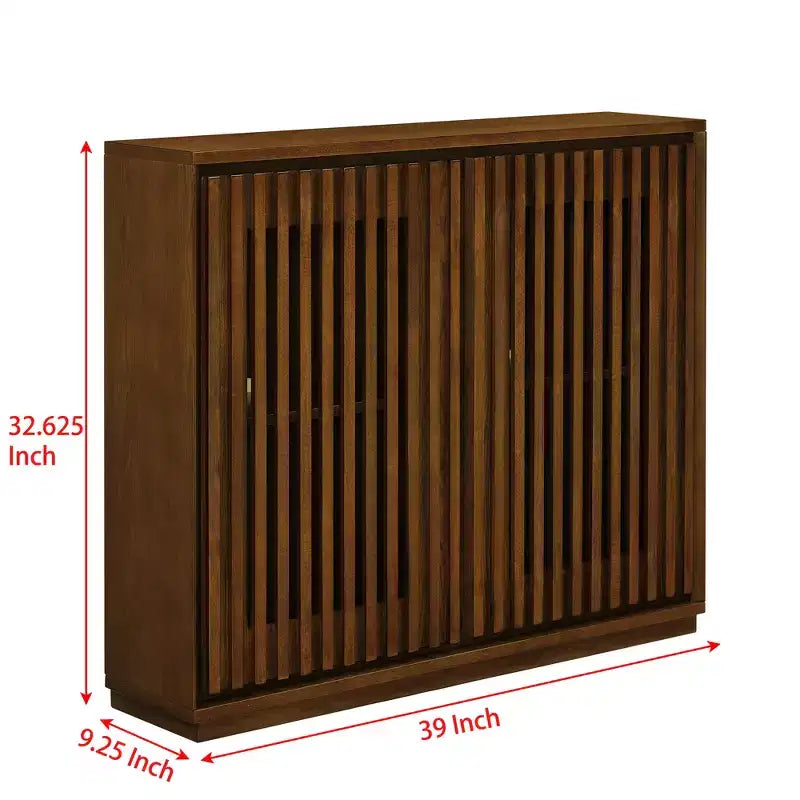 39 Buffet cannelé et évidé style Mid-Century Modern avec